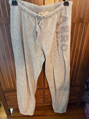 Aeropostale Light Gray women’s Joggers with Side Logo
